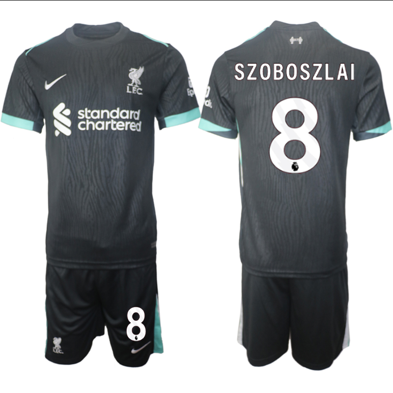 Men 2024-2025 Club Liverpool away Black #8 Soccer Jerseys->united states jersey->Soccer Country Jersey